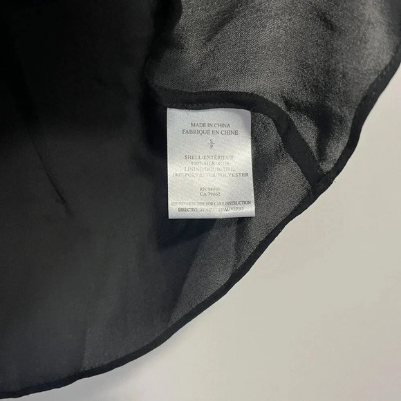 Theory Silk Maggie Peplum Sleeveless Blouse Size Small - Picture 5 of 10